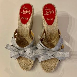 Christian Louboutin Espadrille Wedges EUC